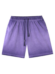 Distressed Washed Drawstring Shorts