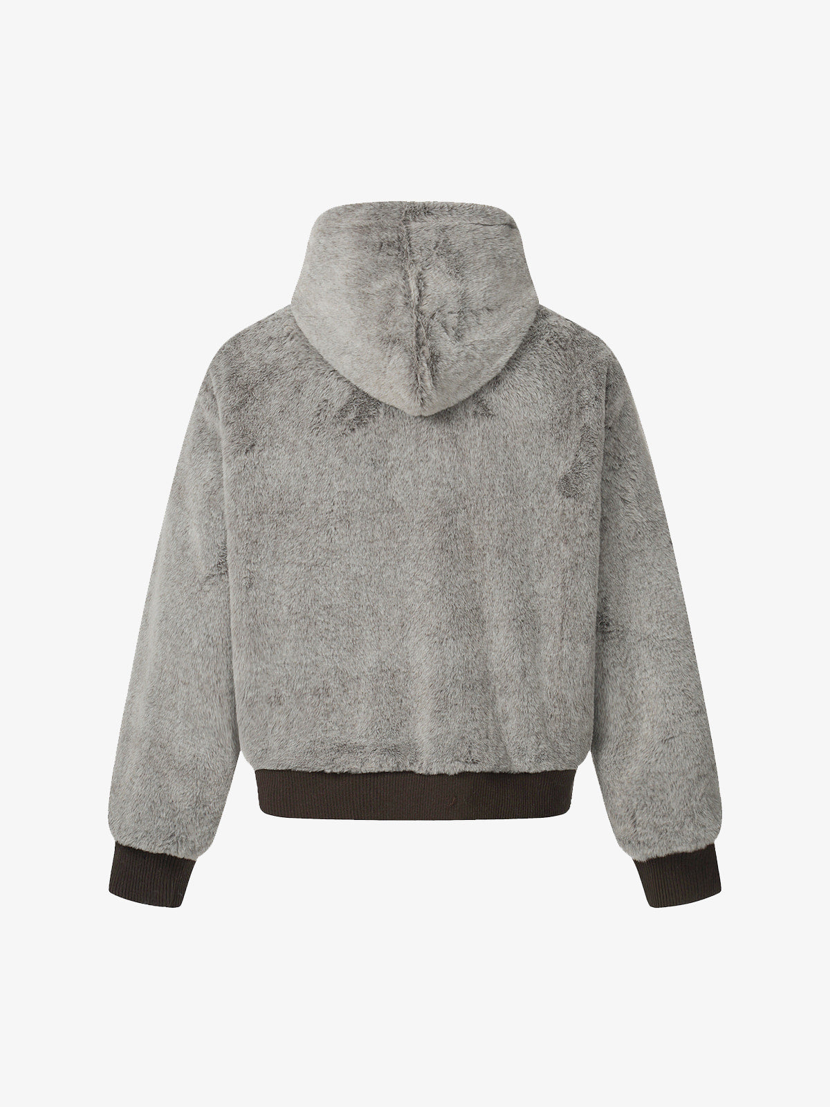 Retro Reversible Fleece Lined Zip-up Hooded Jacket