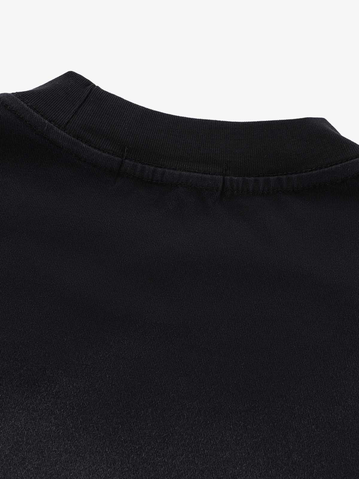 Vintage Washed Goat Print Long Sleeves T-Shirt