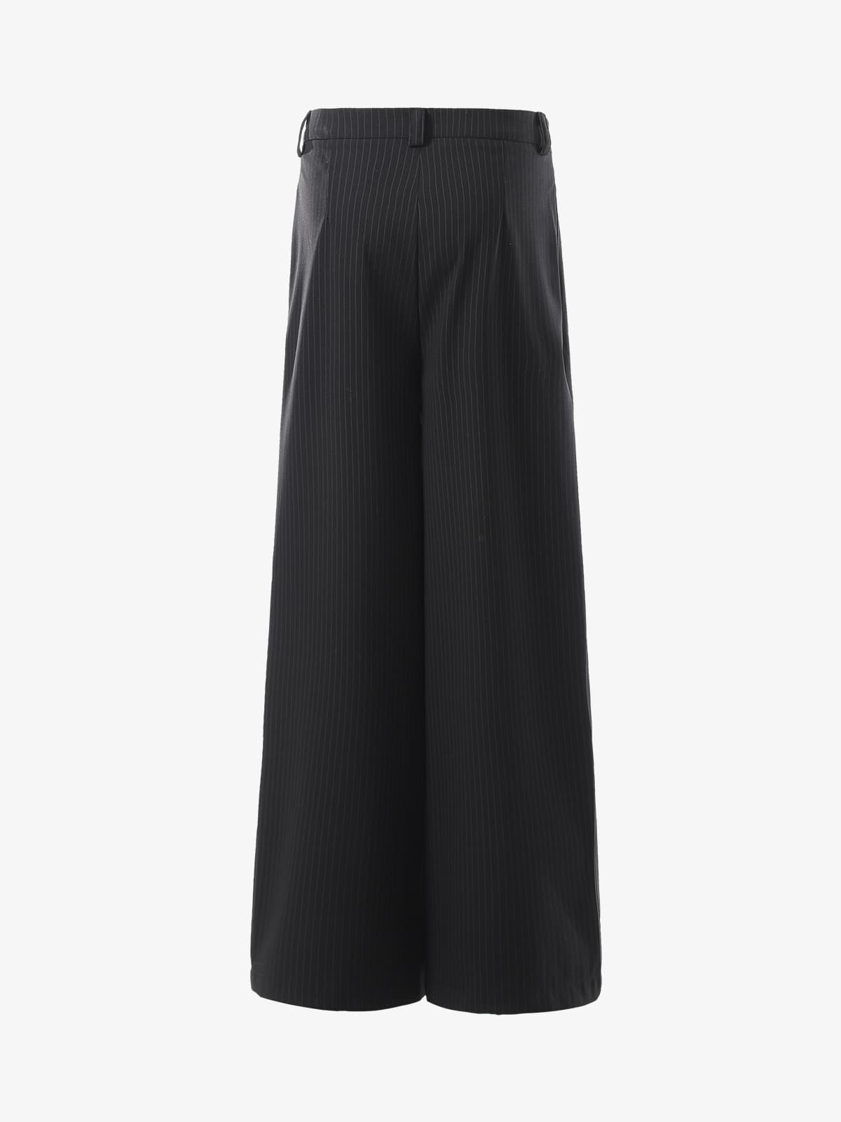 Retro Structured Asymmetric Baggy Pants