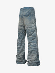 High Street RO Heavy Washed Flared Jeans