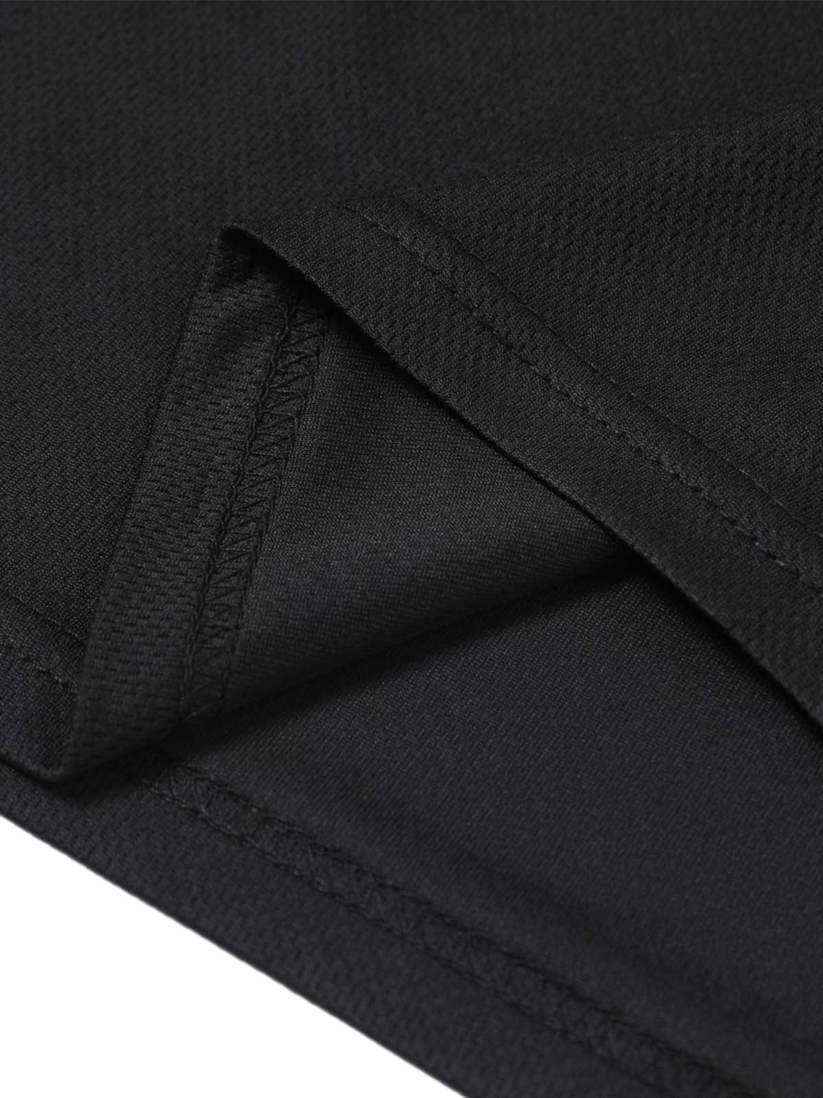 Contrast Color Sporty V-Neck Jersey T-Shirt
