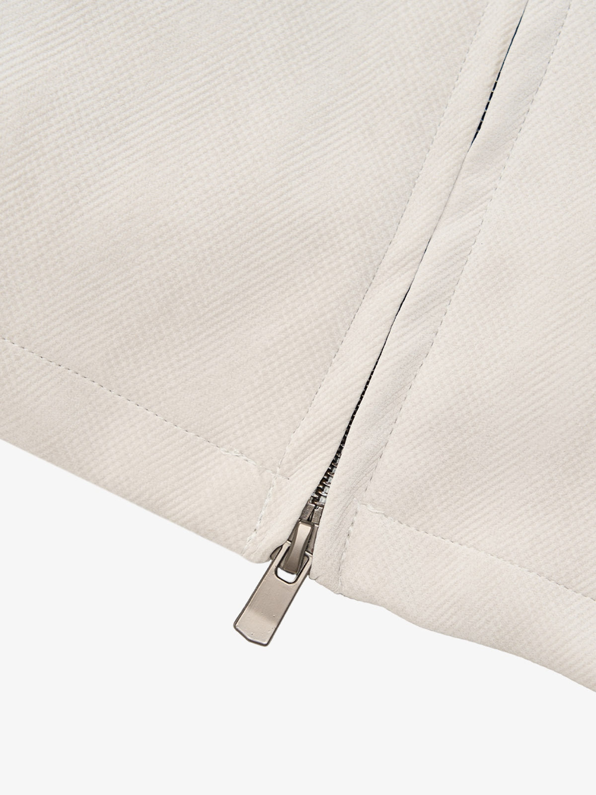 Deconstructed Split Stand Collar PU Leather Jacket