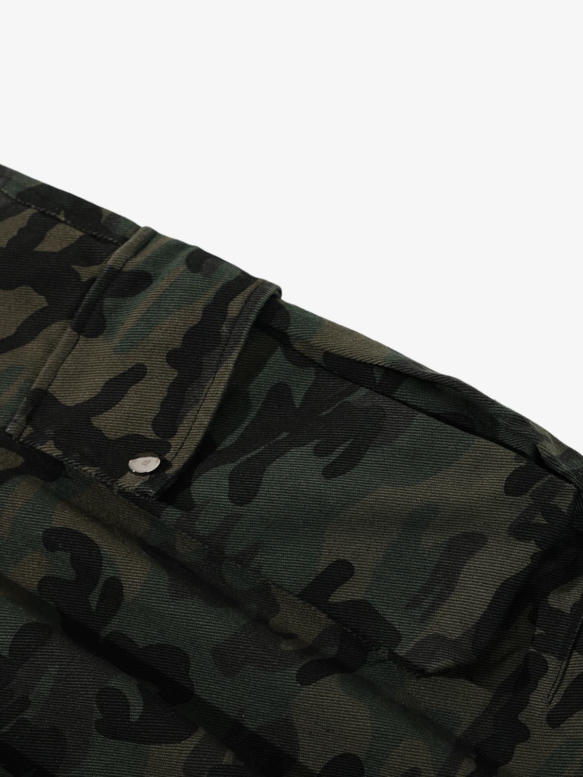 Retro Camouflage Pocket Design Workwear Casual Pants