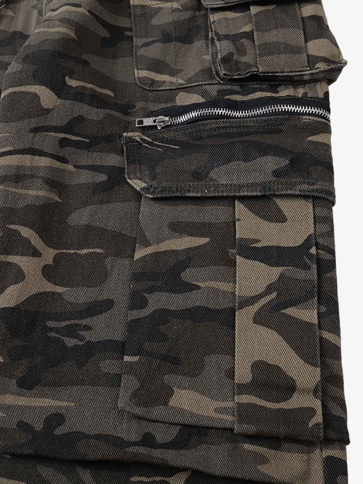 Functional Camouflage Multi-Pocket Work Pants