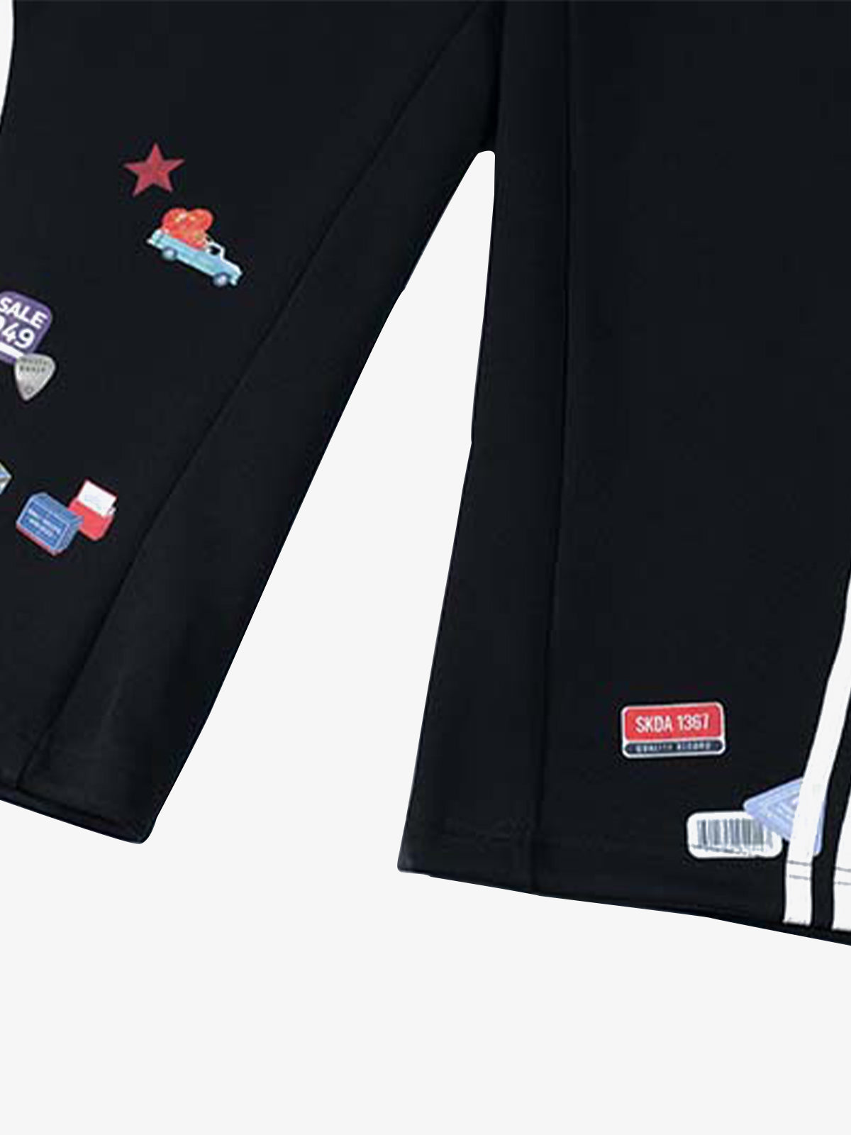 Street Patterned Striped Barrel Casual Pants
