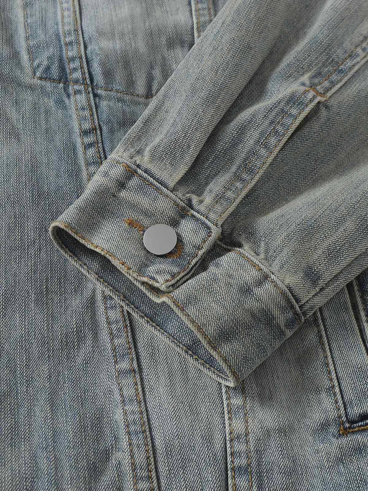 Retro Washed Totem Denim Jacket