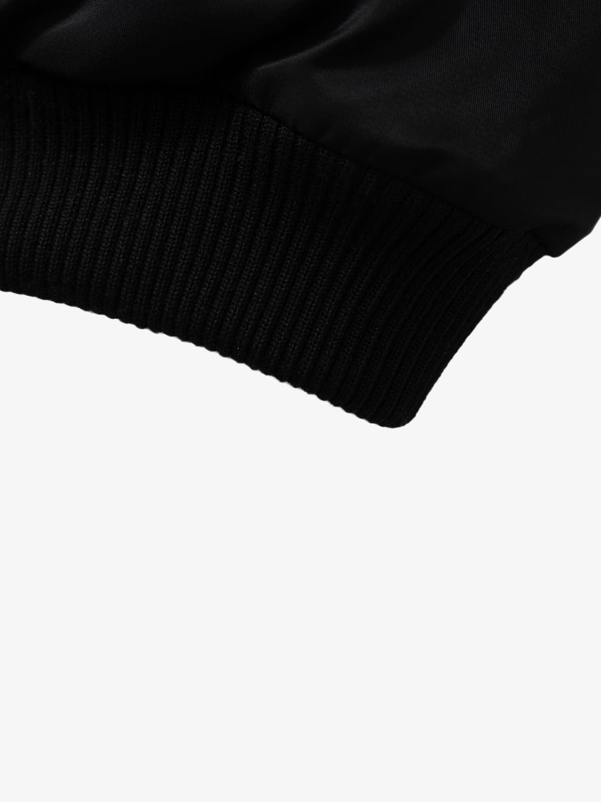 Street Dark Shadow Fur Collar Quilted Bomber Jacket