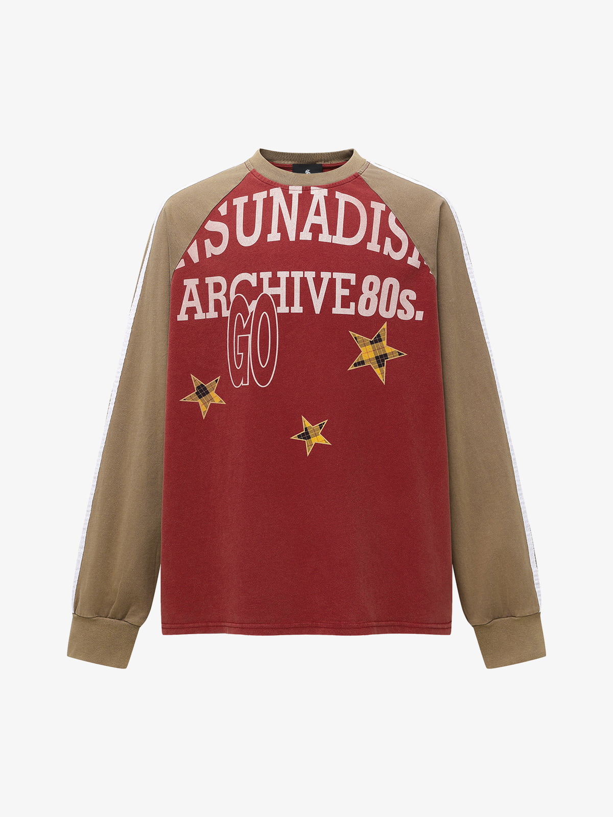 Retro Distressed Motorcycle Colorblock Sweatshirt