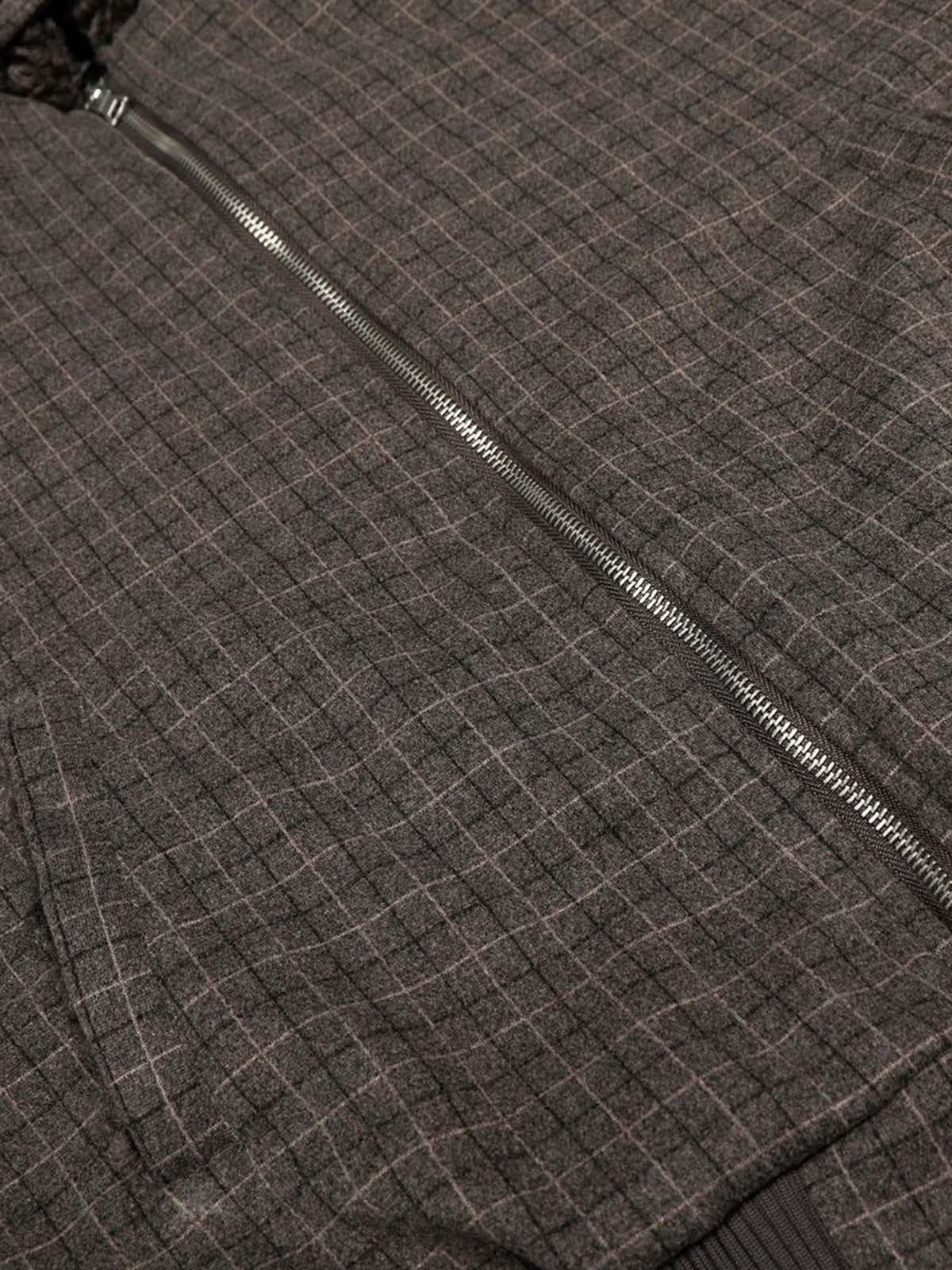 Retro Plaid Fur Collar Warm Padded Jacket