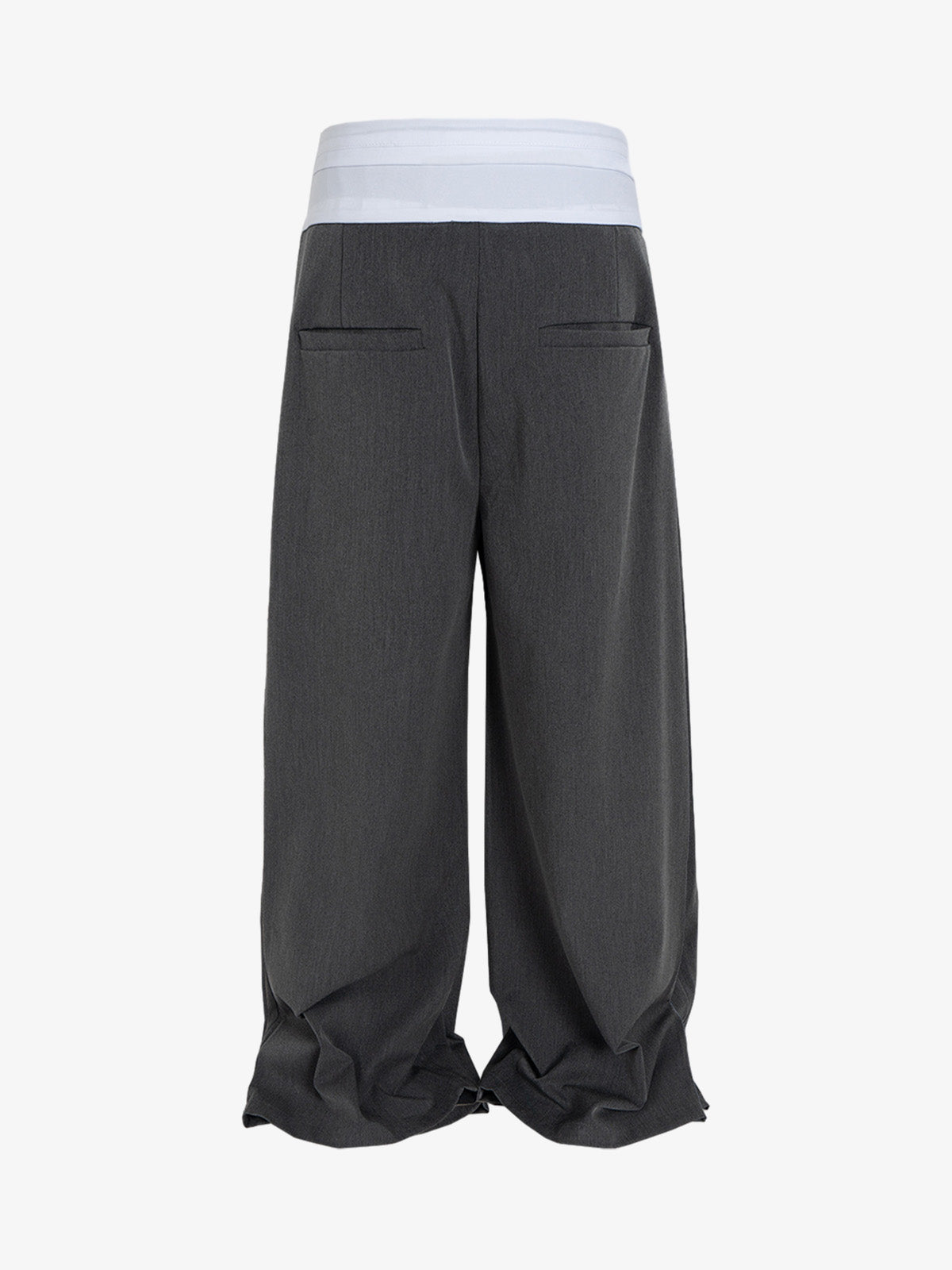 High-Waisted Contrast-Color Patchwork Niche Pants