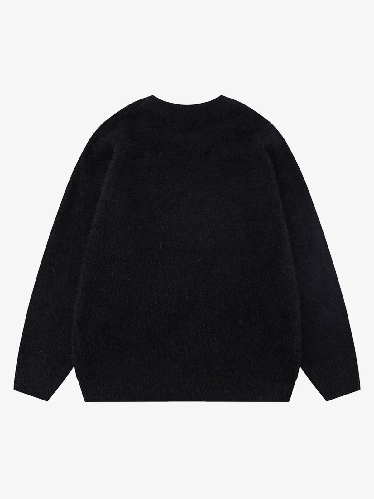 Letter Embroidery Round Neck Casual Sweater