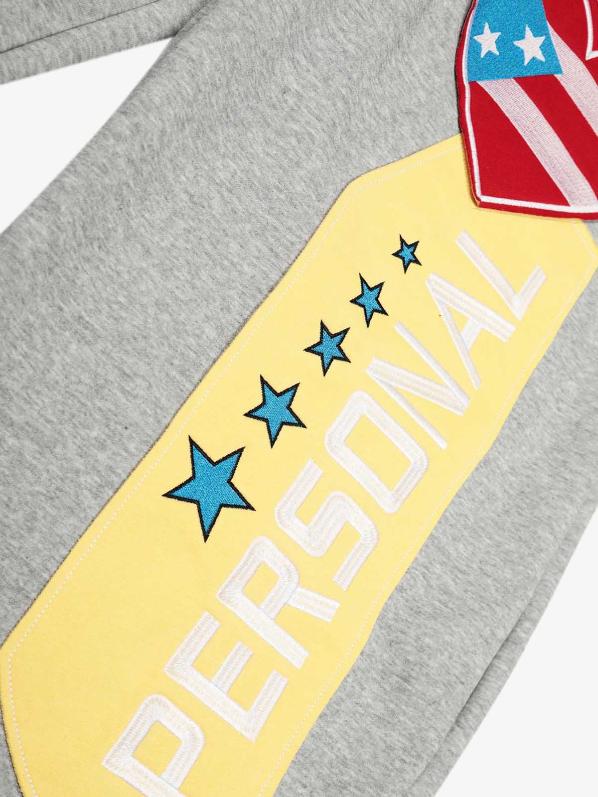 Hip-Hop Patch Embroidered Wide-Leg Sweatpants