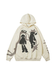 Abstract Angel Pullover Hoodie Streetwear