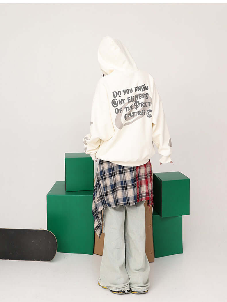 Abstract Angel Pullover Hoodie Streetwear