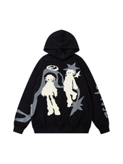 Abstract Angel Pullover Hoodie Streetwear