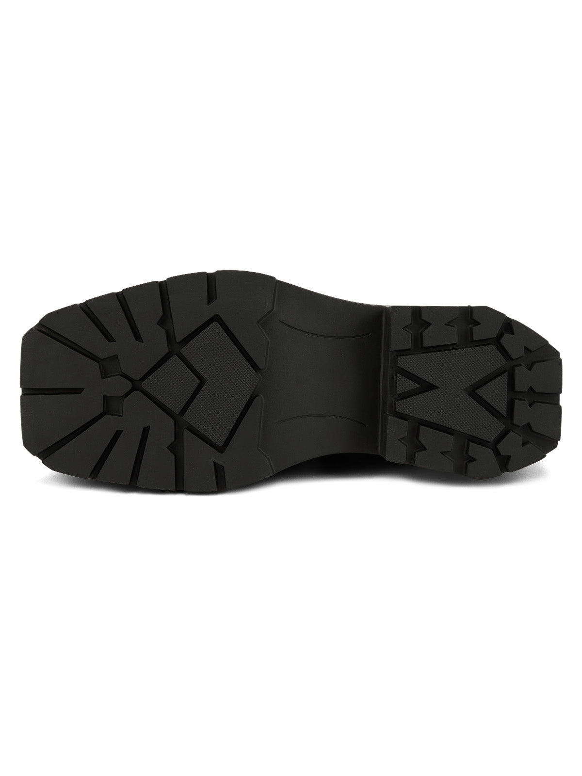 Black Square Toe Leather Shoes Streetwear