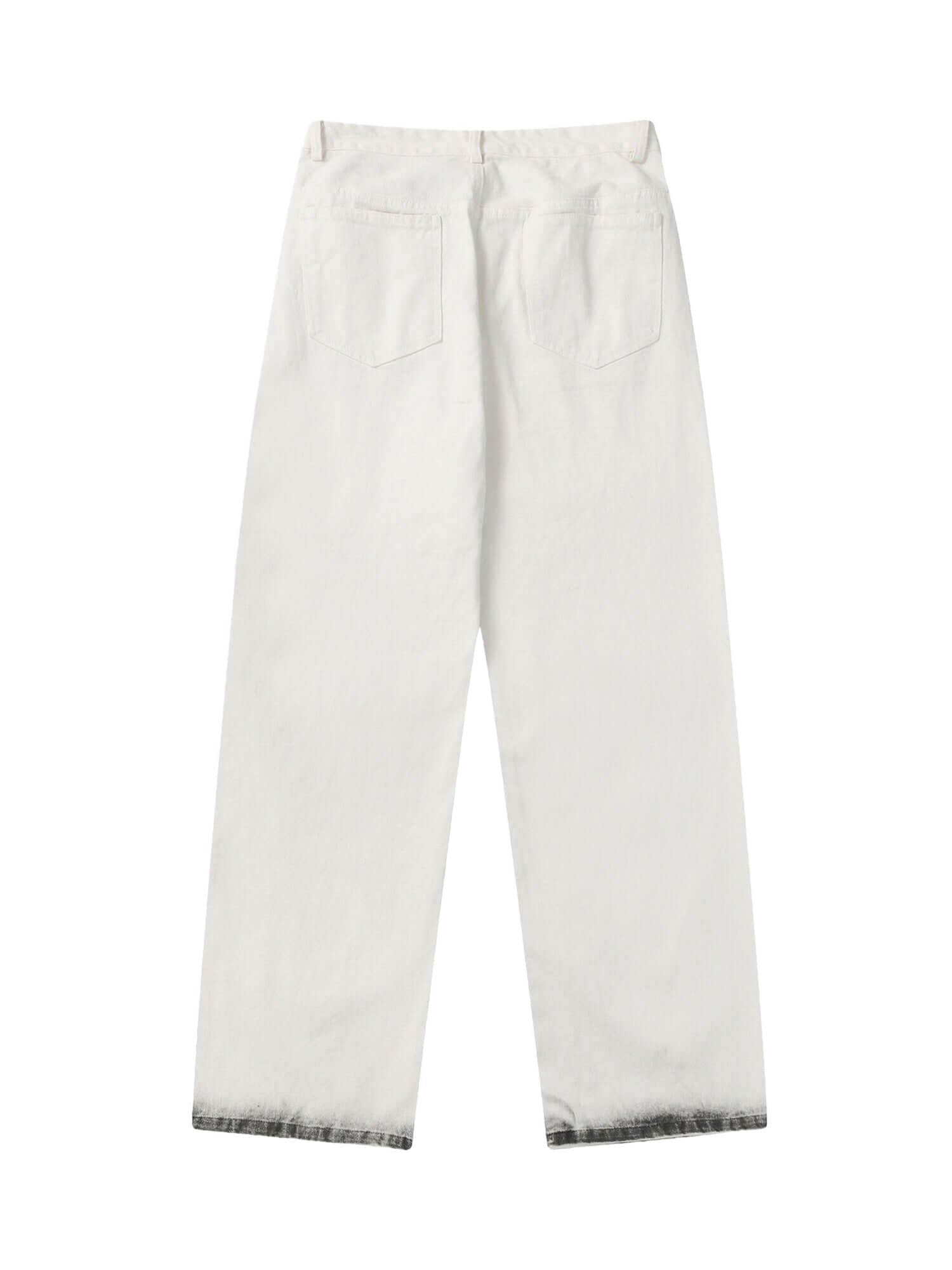 Black Stains Washed Jeans Streetwear