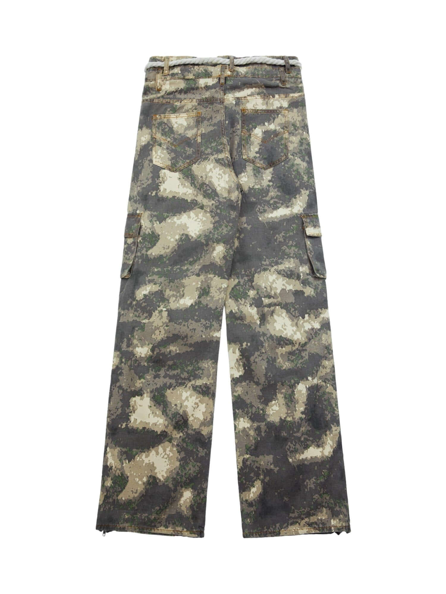 Camo Baggy Wide Leg Pockets Cargo Pants Street Utility