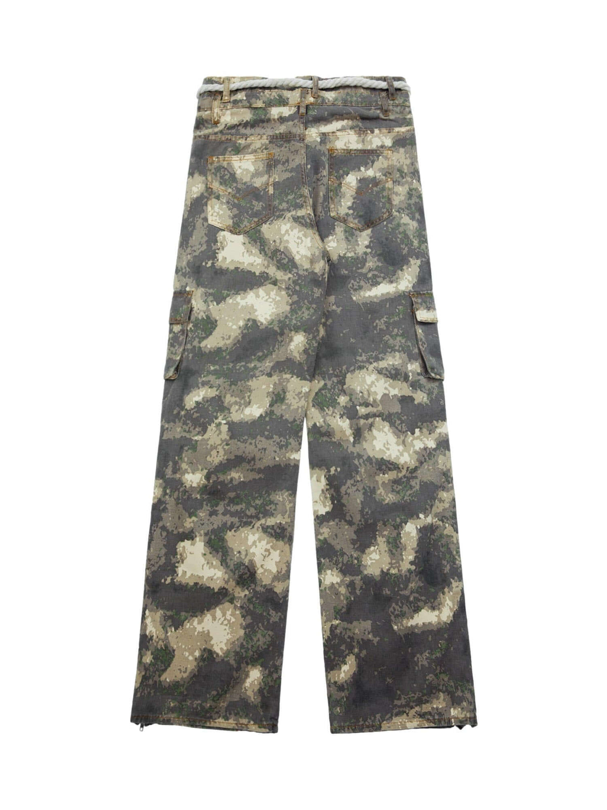 Camo Baggy Wide Leg Pockets Cargo Pants Street Utility