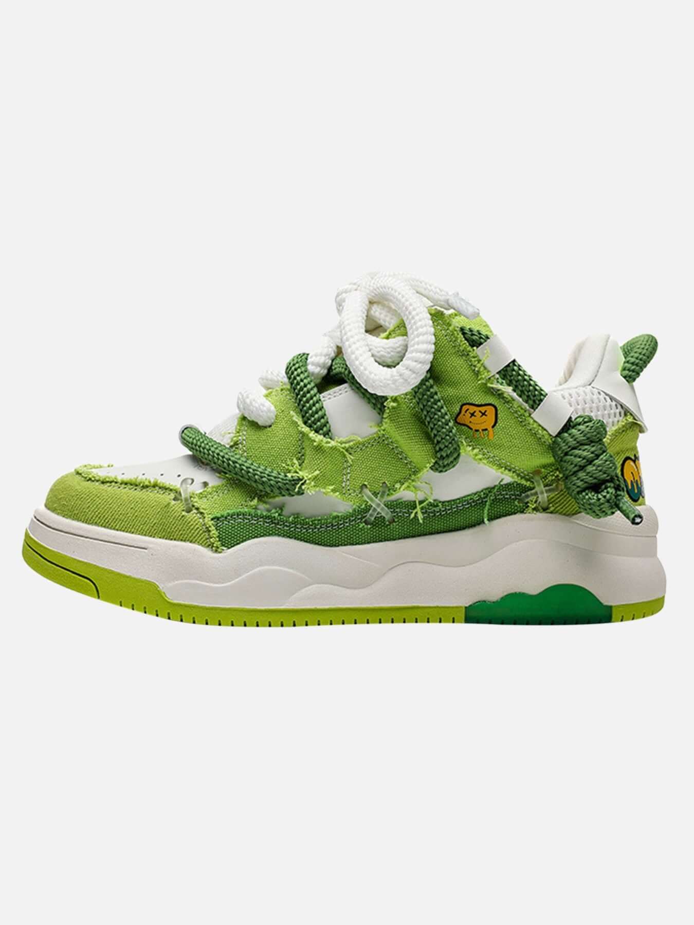 Casual Contrast Color Platform Sneakers Sporty Street Style