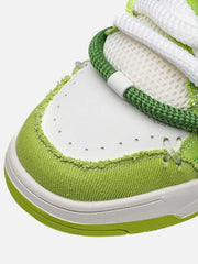 Casual Contrast Color Platform Sneakers Sporty Street Style