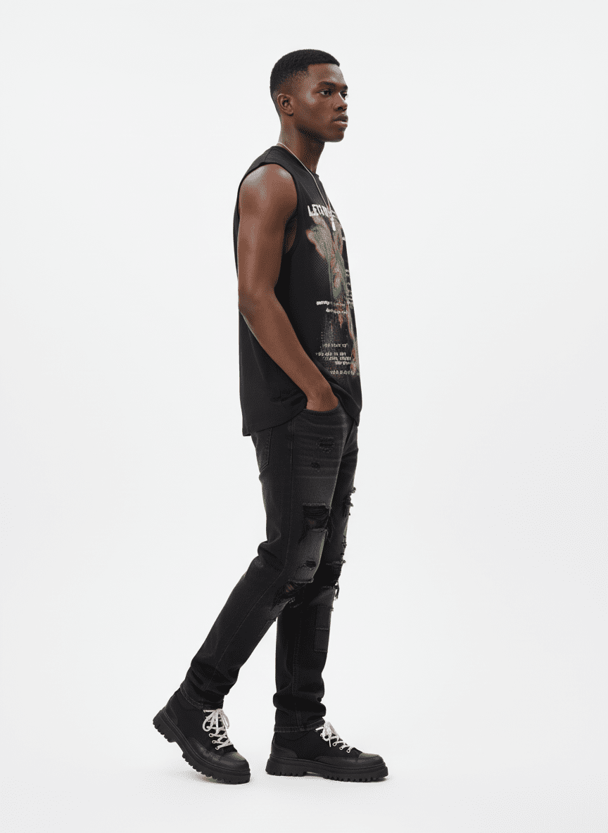 Street Butterfly Graphic Tank Top