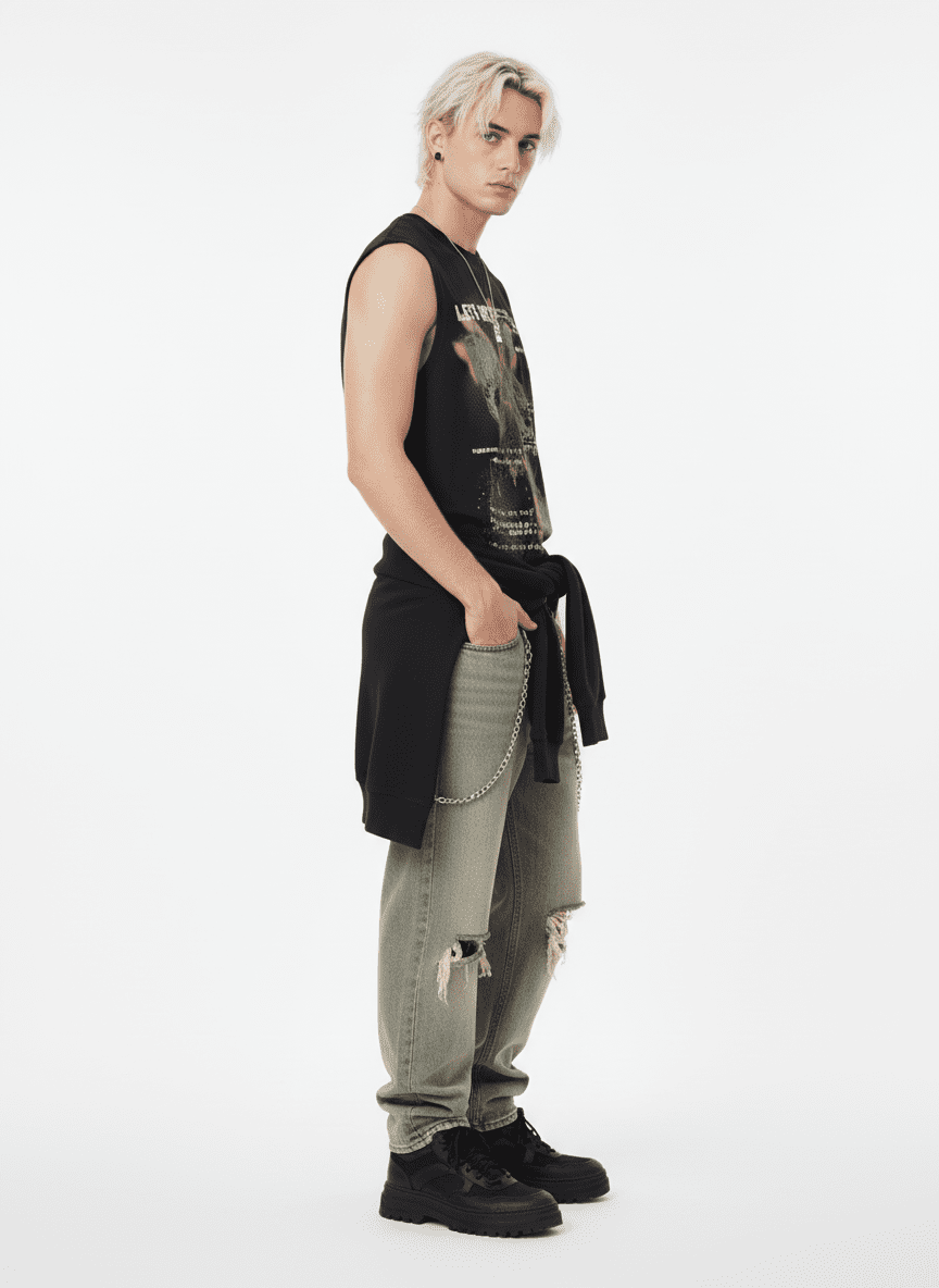 Street Butterfly Graphic Tank Top