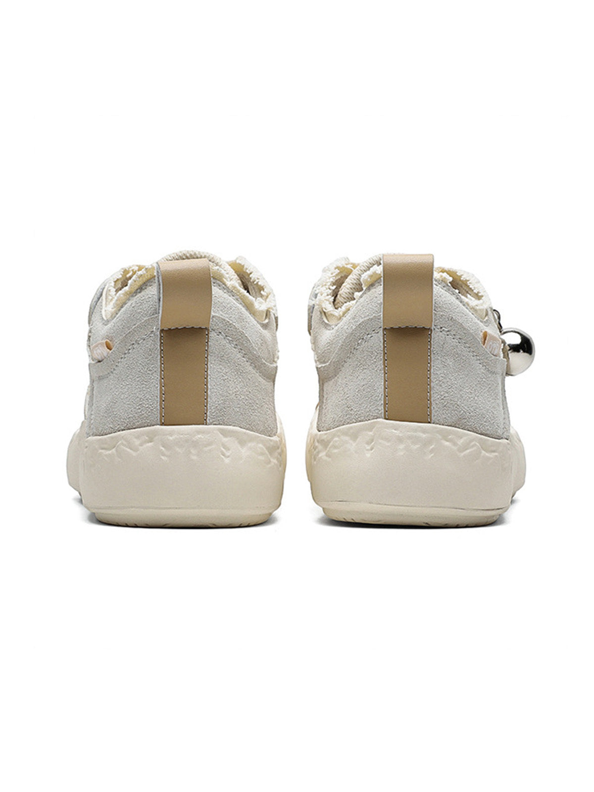 Fun Big Toe Leather Spliced Sneakers Streetwear