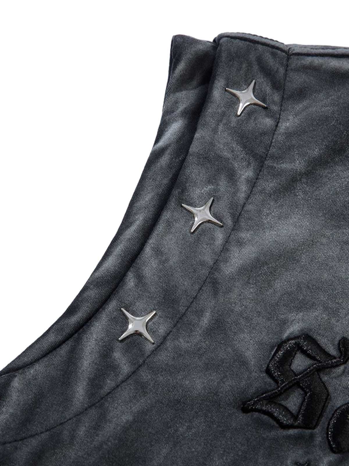 Gradient Embroidered Stars Tank Top Streetwear