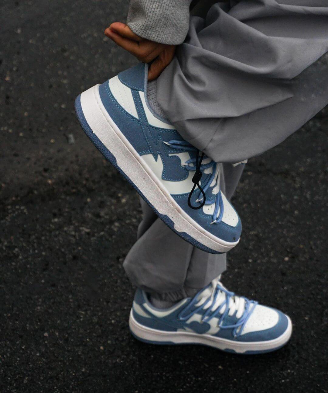Haze Blue Love Breathable Board Shoes Casual Street Style