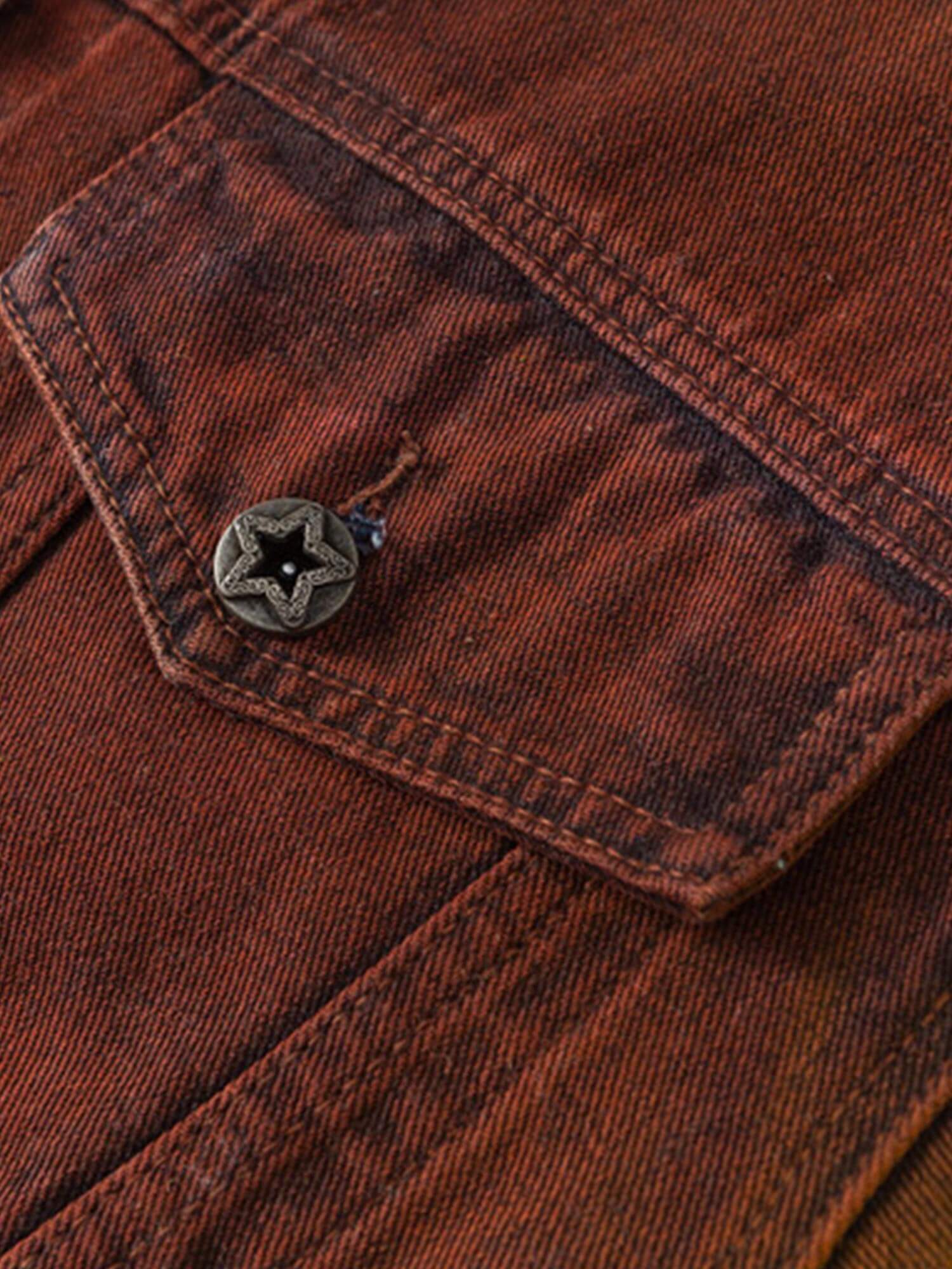 High Street Distressed Spray Painted Denim Jacket Urban Style