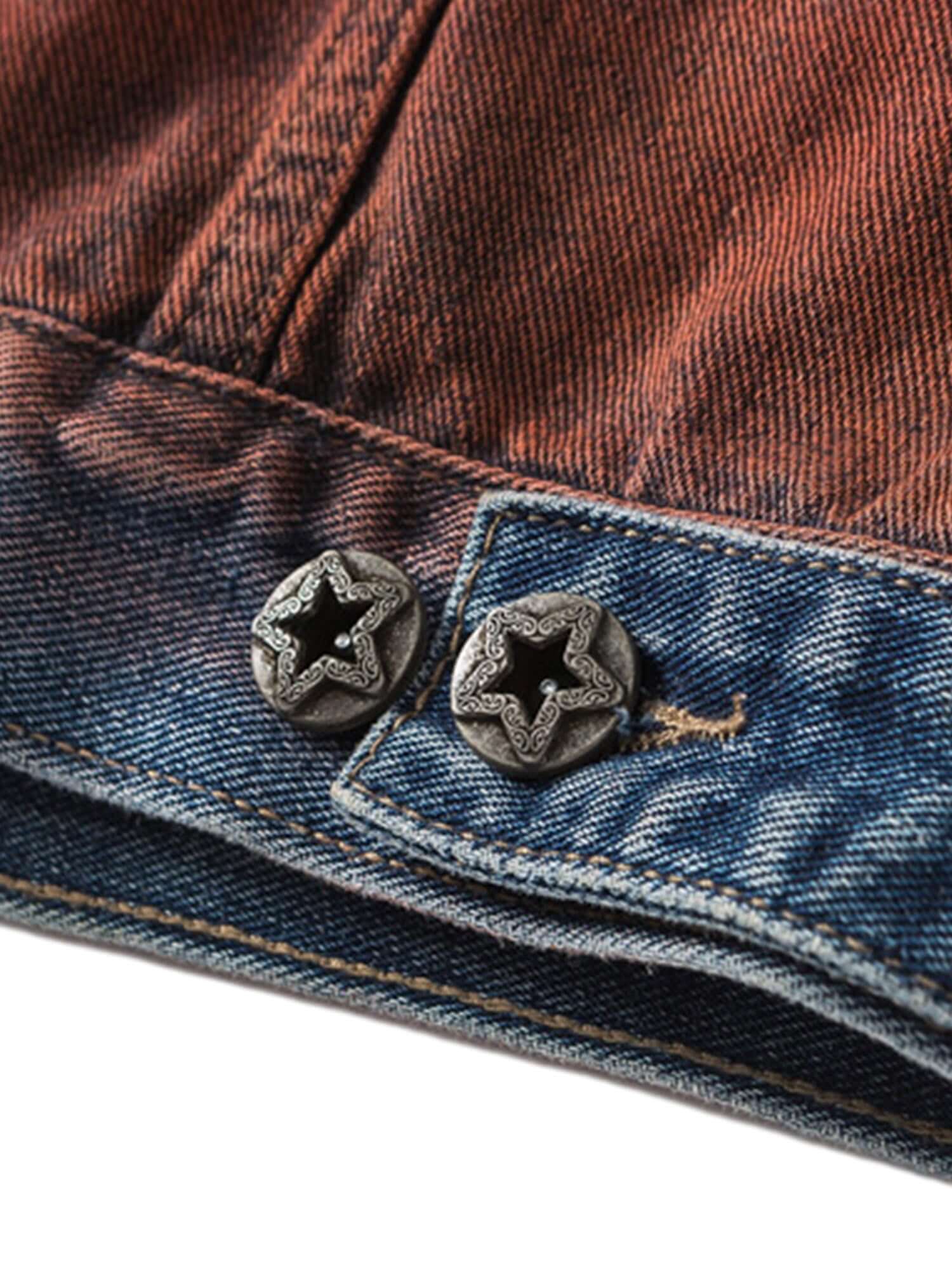 High Street Distressed Spray Painted Denim Jacket Urban Style
