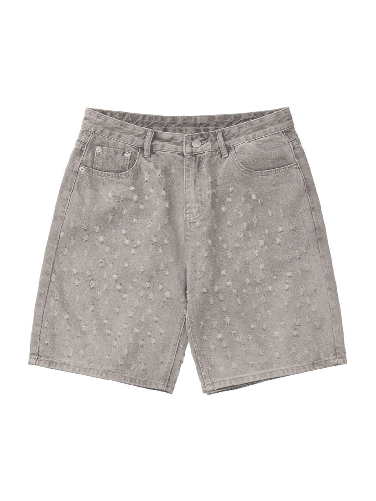 High Street Niche Design Ripped Denim Shorts Casual Style