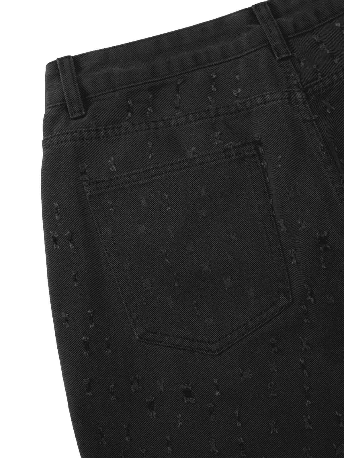 High Street Niche Design Ripped Denim Shorts Casual Style