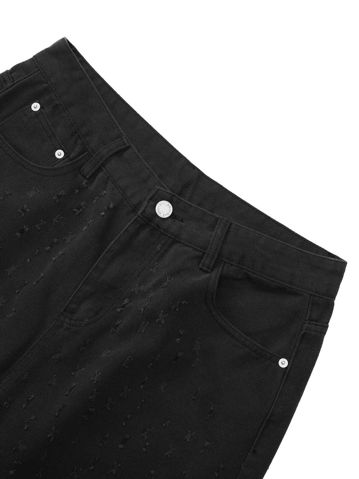 High Street Niche Design Ripped Denim Shorts Casual Style