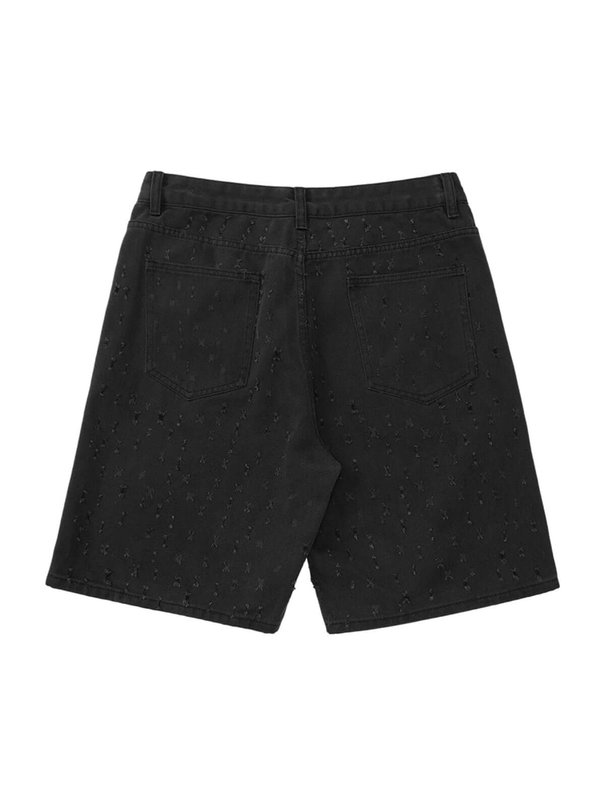 High Street Niche Design Ripped Denim Shorts Casual Style