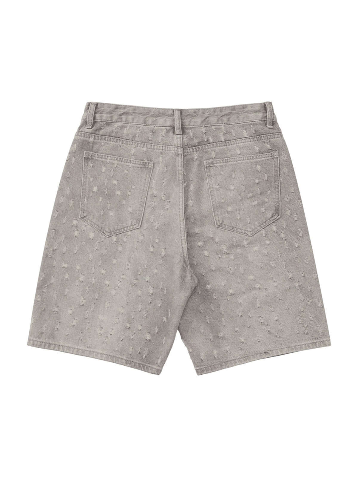High Street Niche Design Ripped Denim Shorts Casual Style