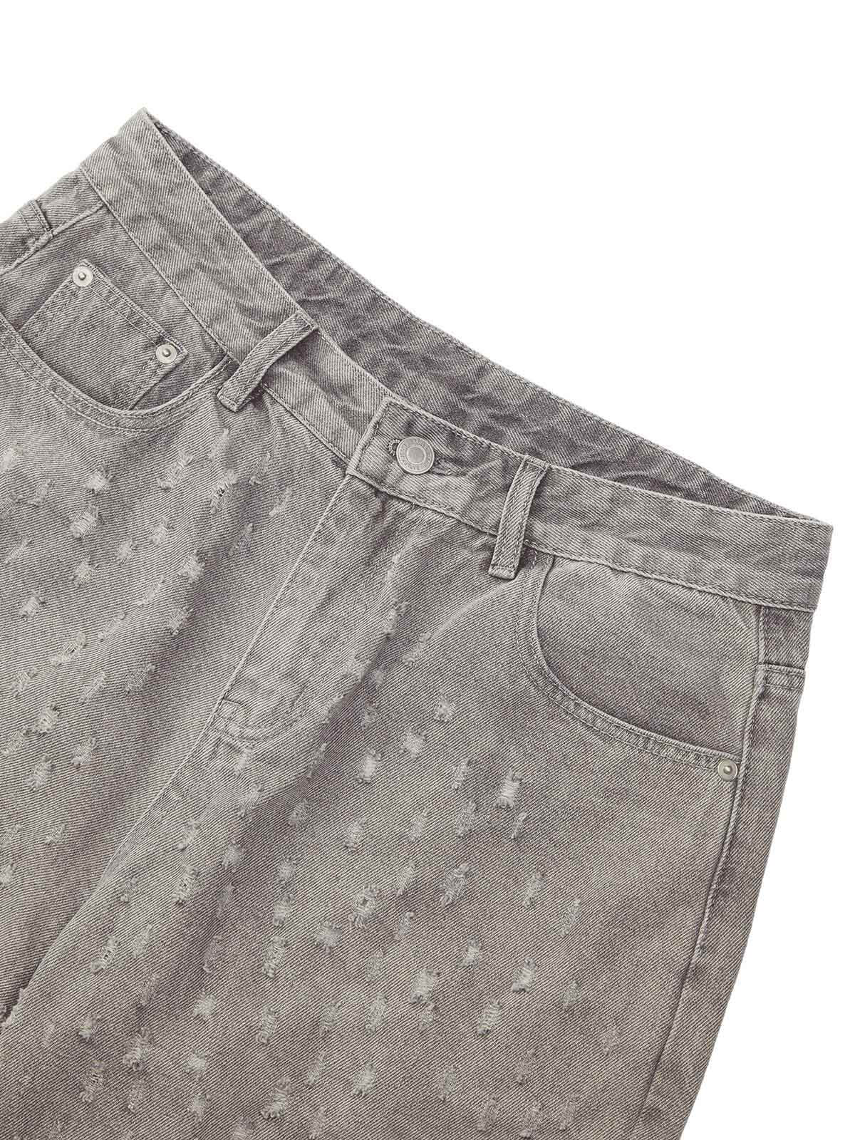 High Street Niche Design Ripped Denim Shorts Casual Style