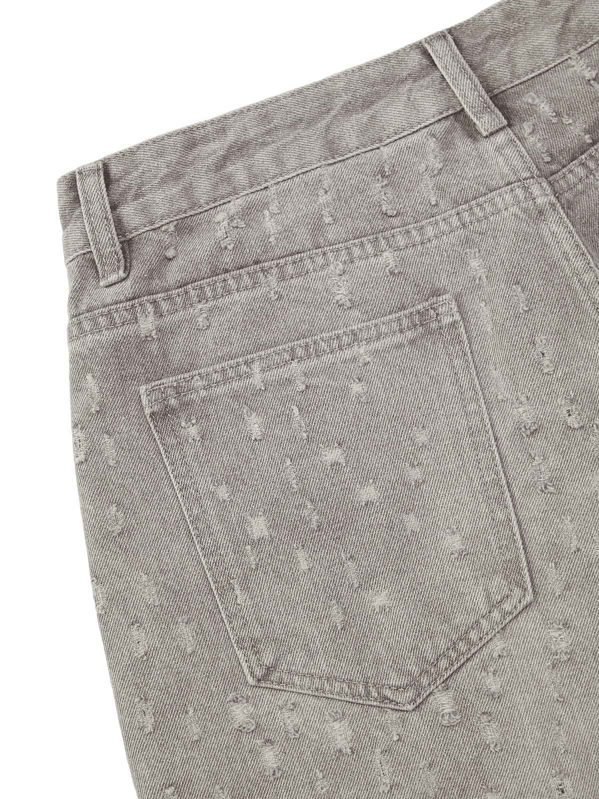 High Street Niche Design Ripped Denim Shorts Casual Style