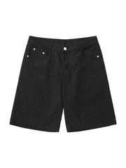 High Street Niche Design Ripped Denim Shorts Casual Style