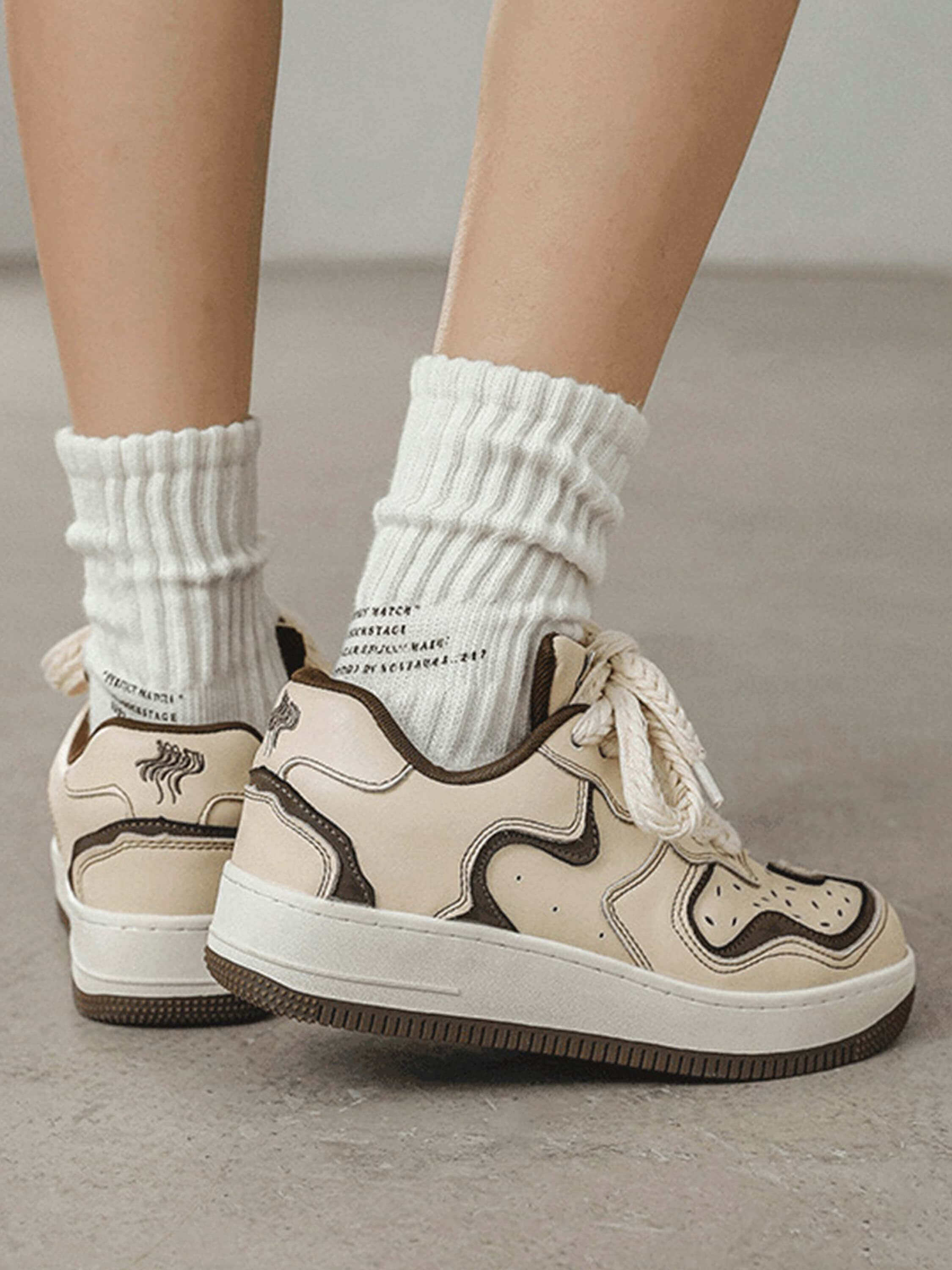 High Street Skateboard Couple Shoes Vintage Casual Style