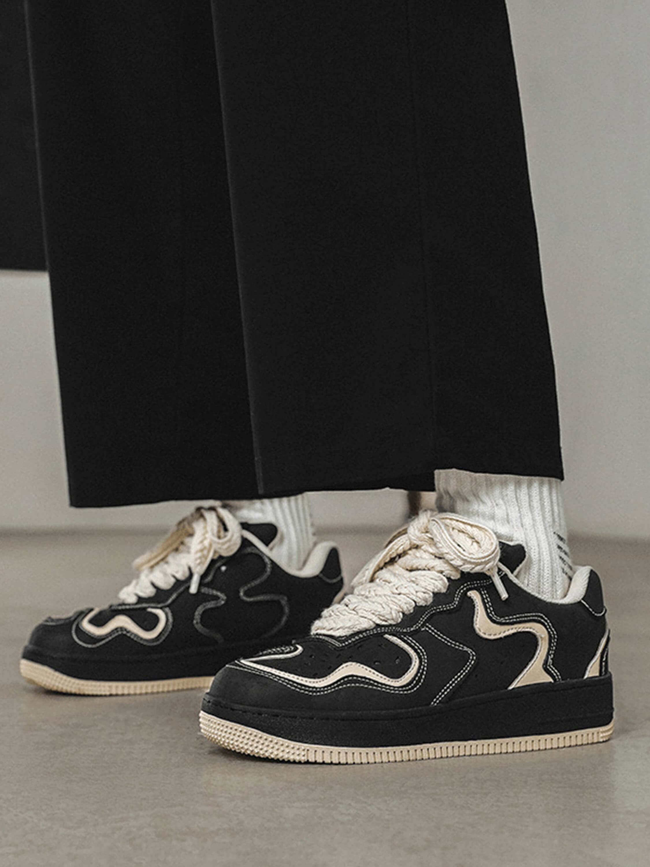 High Street Skateboard Couple Shoes Vintage Casual Style