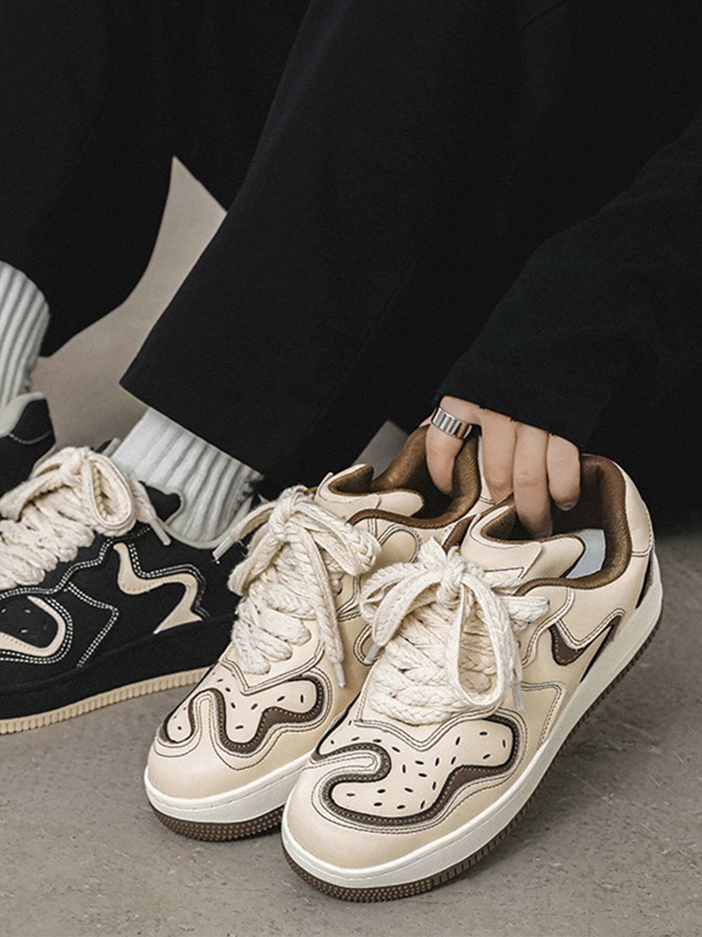 High Street Skateboard Couple Shoes Vintage Casual Style