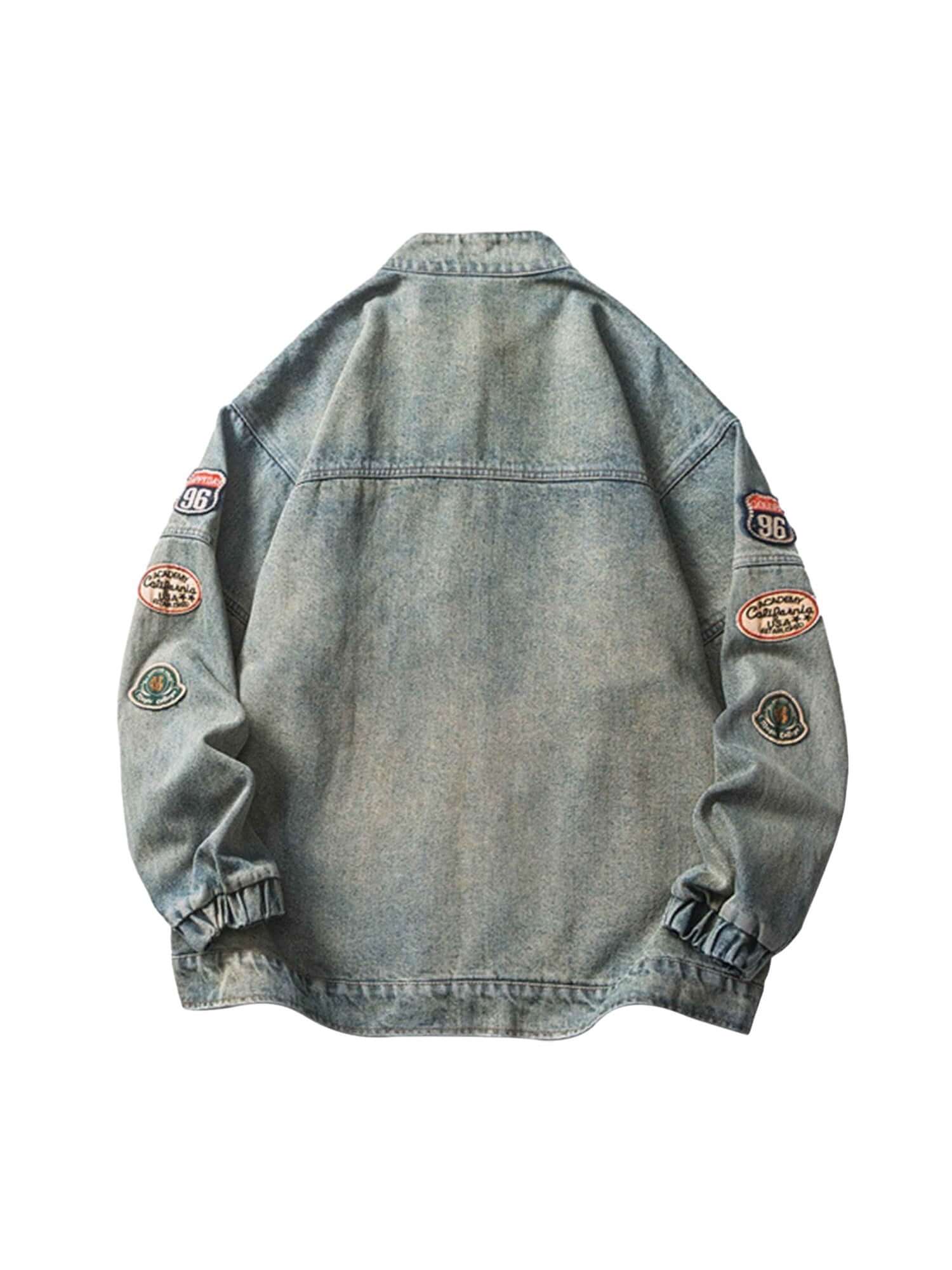 Hip Hop Embroidered Denim Jacket