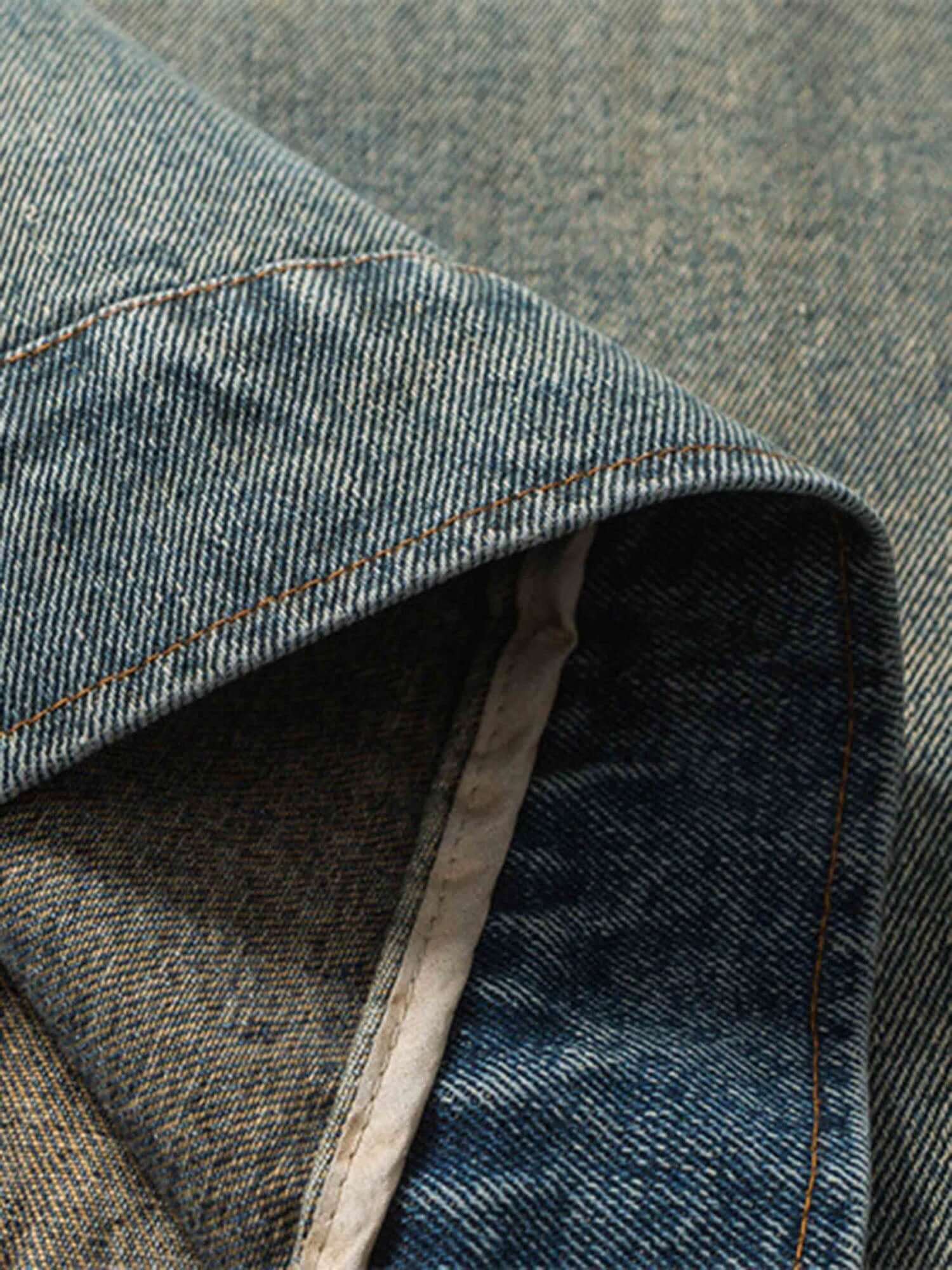 Hip Hop Embroidered Denim Jacket