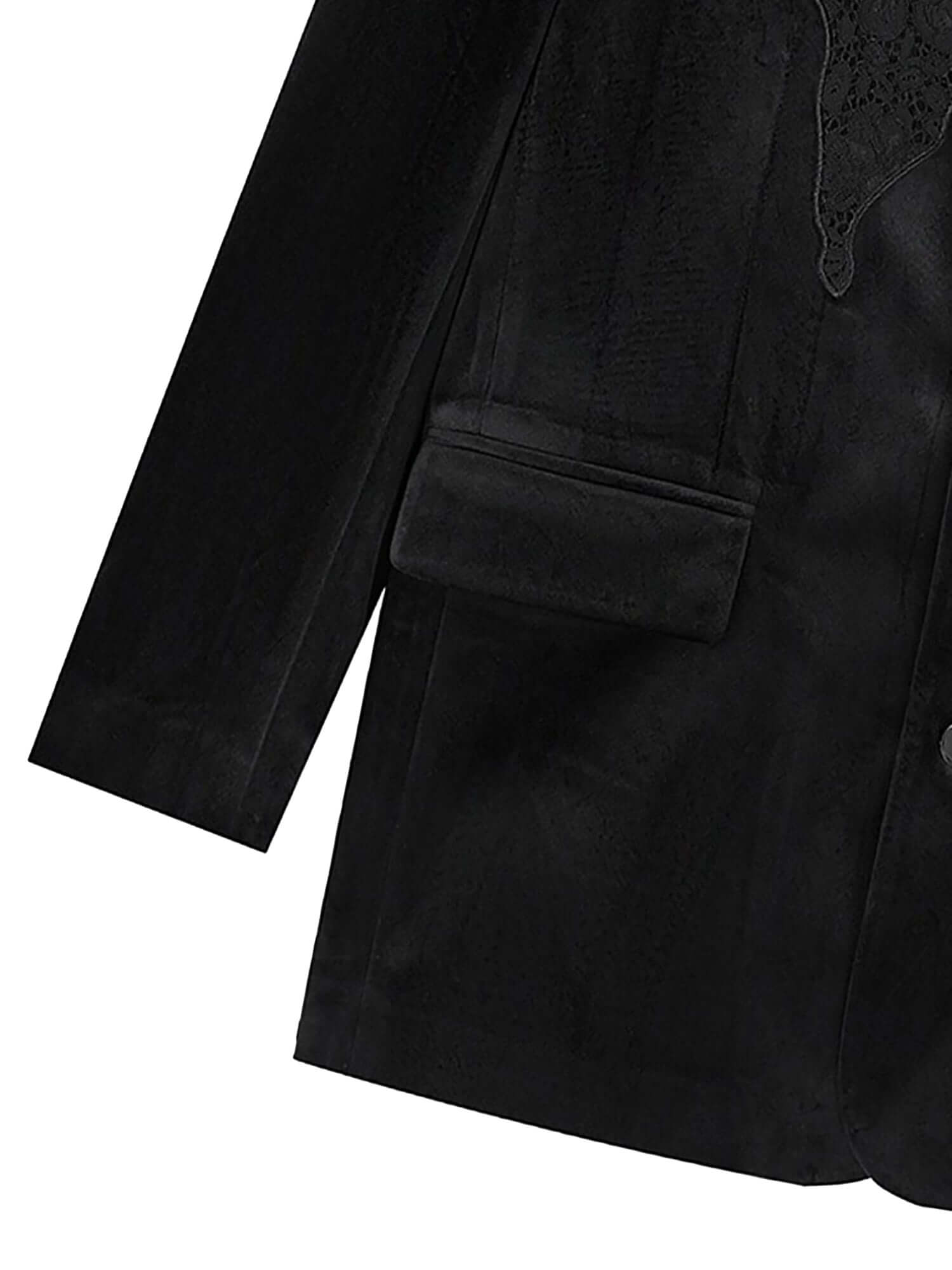 Lace Map Logo Velvet Suit Streetwear