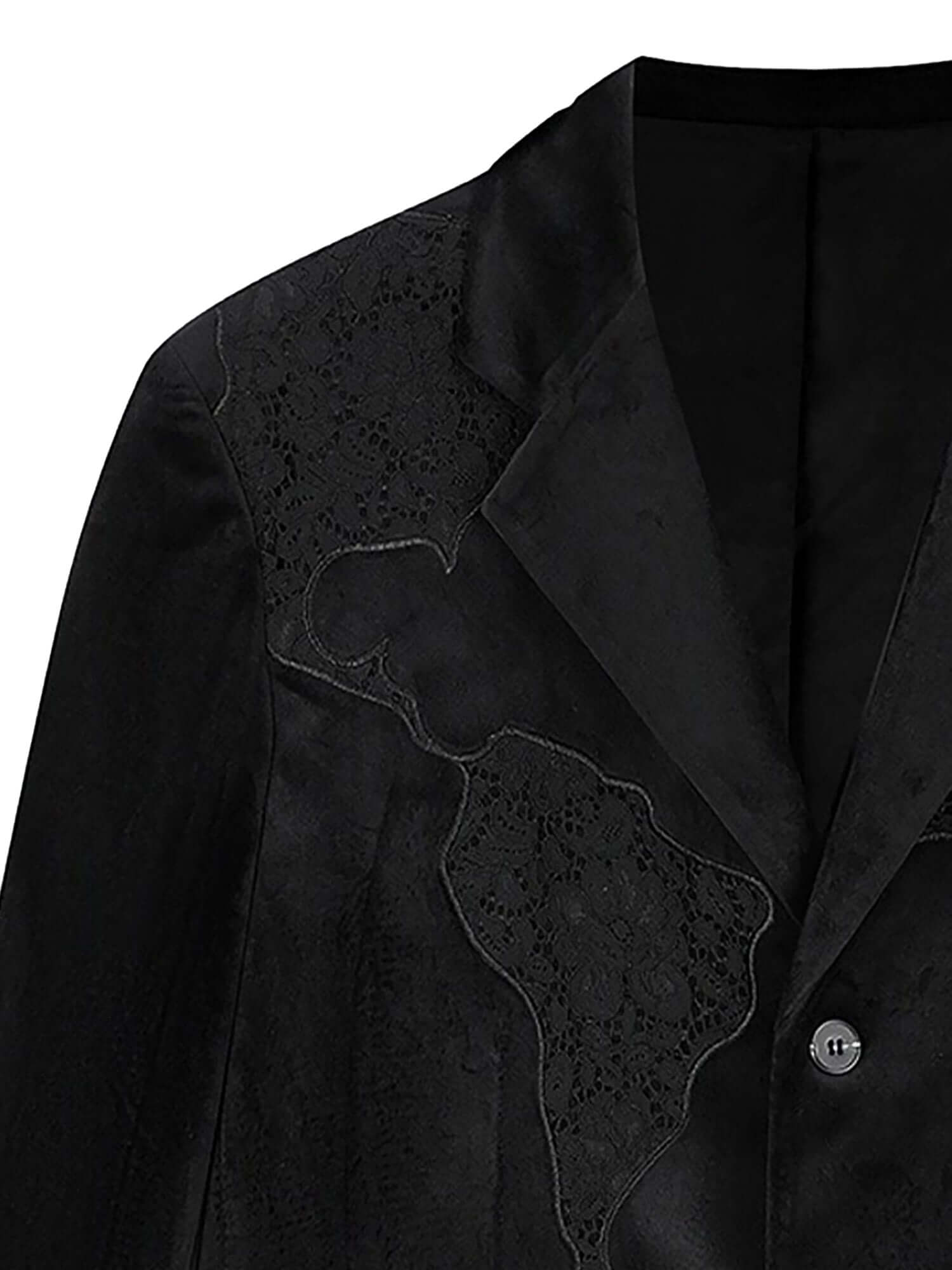 Lace Map Logo Velvet Suit Streetwear