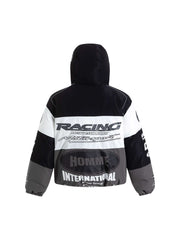 Motorcycle Racing Puffer Jacket Streetwear Winter Style