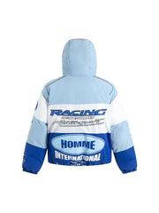 Motorcycle Racing Puffer Jacket Streetwear Winter Style